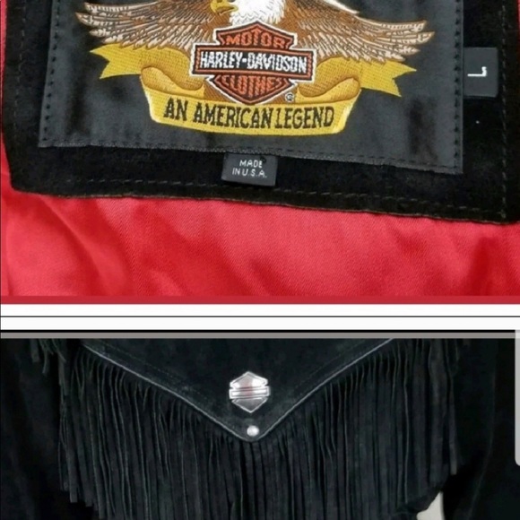 CCO⬇️ Harley Davidson Black Leather Suede Jacket - Picture 6 of 6